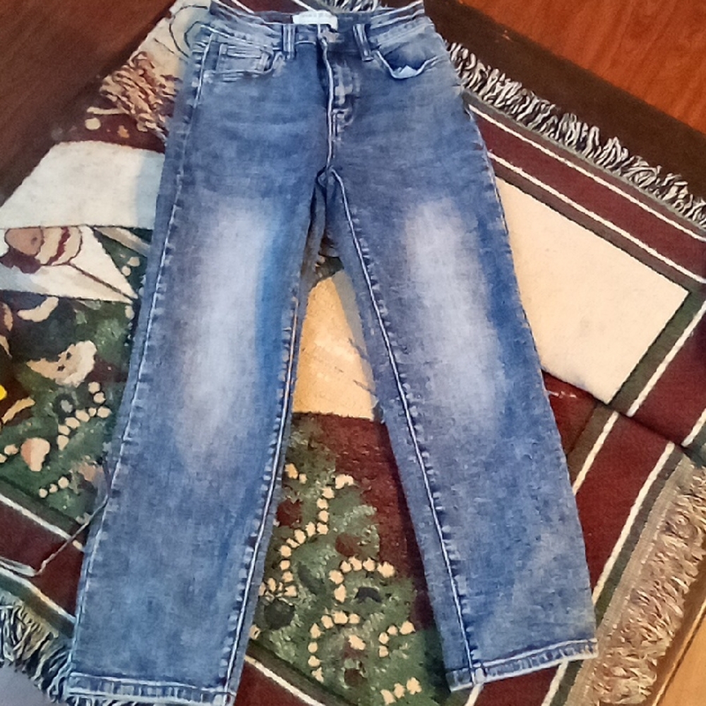 Wax Jean Blue Slim Fit Distressed Jeans